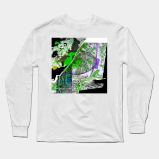 the wetland park in mangrove city urban ecopop collage art Long Sleeve T-Shirt